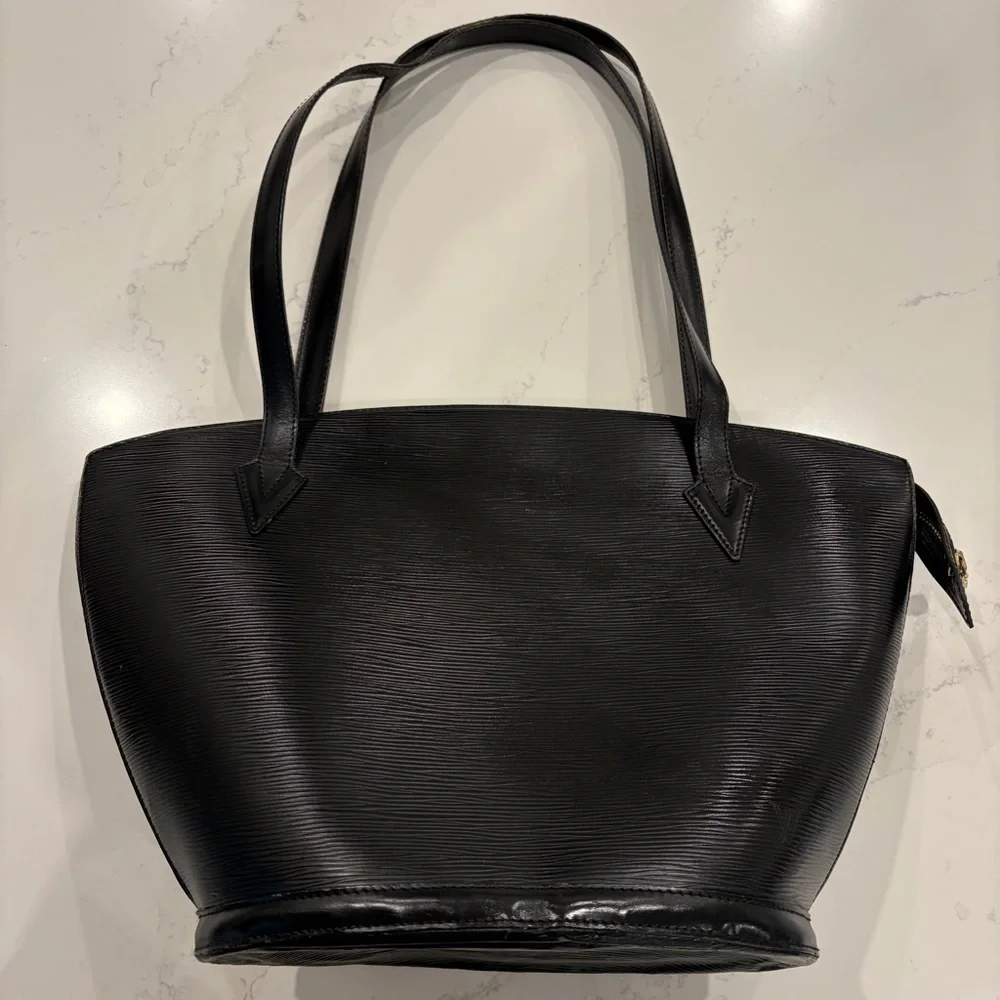 Louis Vuitton Black Epi Leather Zip Tote authentic AS0916 saint Jacques